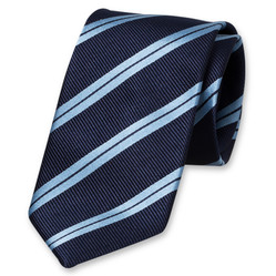 Cravate Drake's Neuve - Mini Rayures Chevron Bleu Et Blanc - 100% Soie - Neuf Avec étiquettes