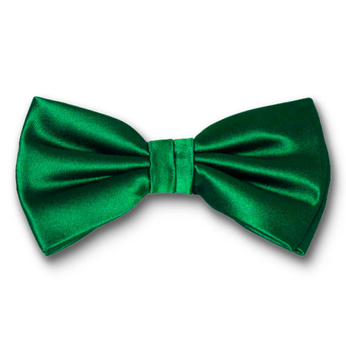 Nœud papillon en polyester vert bouteille (1)