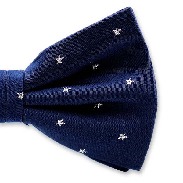 Bleu foncé - Noeud Papillon - Étoile argentée (2)