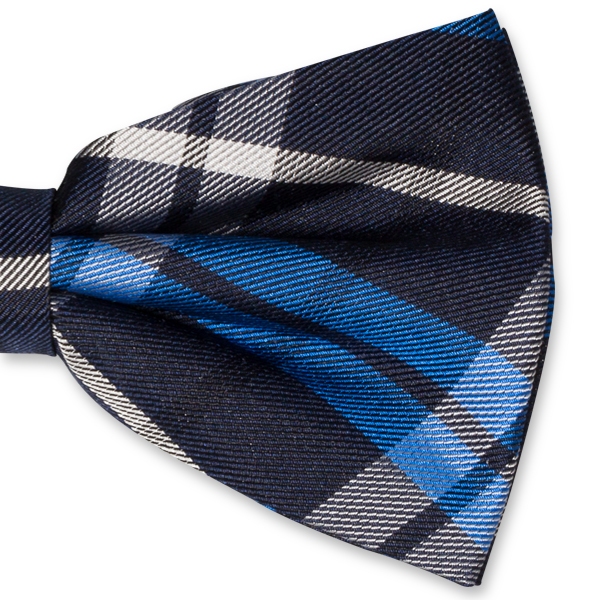 Nœud papillon à carreaux bleu/ noir (2)