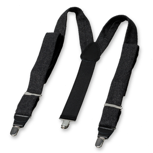 Bretelles Grises - Noires Laine (2)