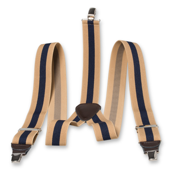 Bretelles à rayures beige/marine (3)