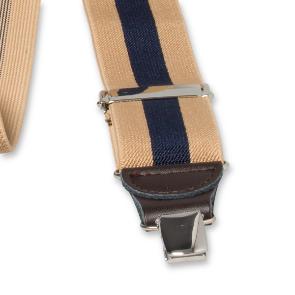Bretelles à rayures beige/marine (2)