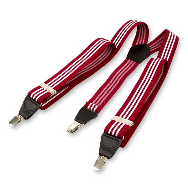 Bretelles à rayures rouge/ blanc (2)