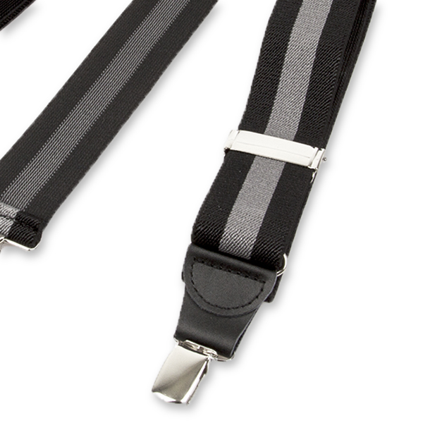 Bretelles à rayures noir et gris (3)