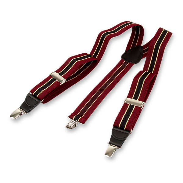 Bretelles à rayures bordeaux/ marron (3)