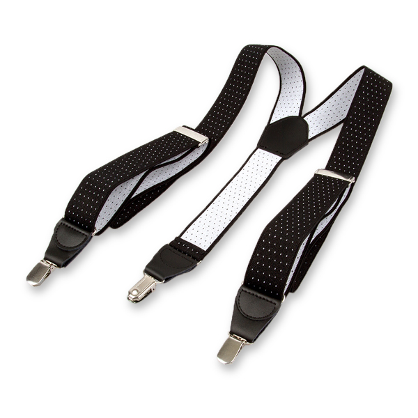 Bretelles à pois noir/ blanc (3)