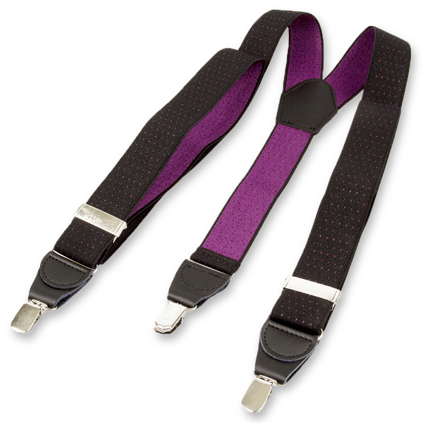 Bretelles à pois noir/violet (3)