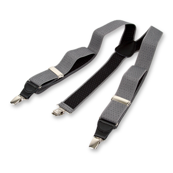 Bretelles à pois gris/noir (2)