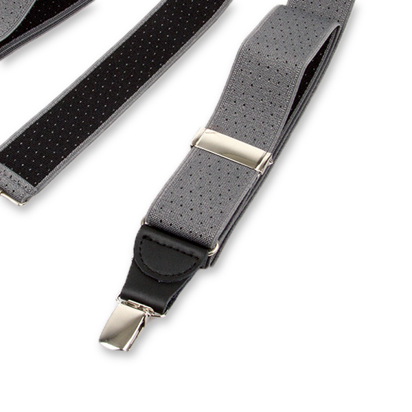 Bretelles à pois gris/noir (3)