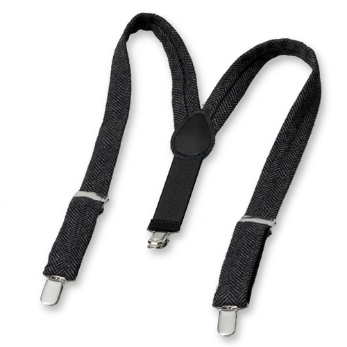 Bretelles Enfant en Laine Noir et Gris (2)