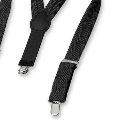 Bretelles Enfant en Laine Noir et Gris (3)