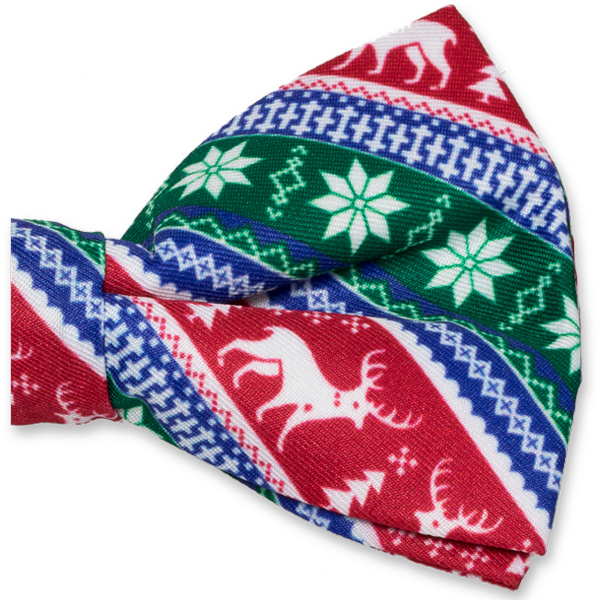 Nœud papillon noël – rouge/vert (2)