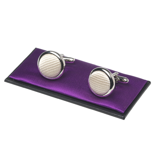Boutons de manchette homme crème (1)