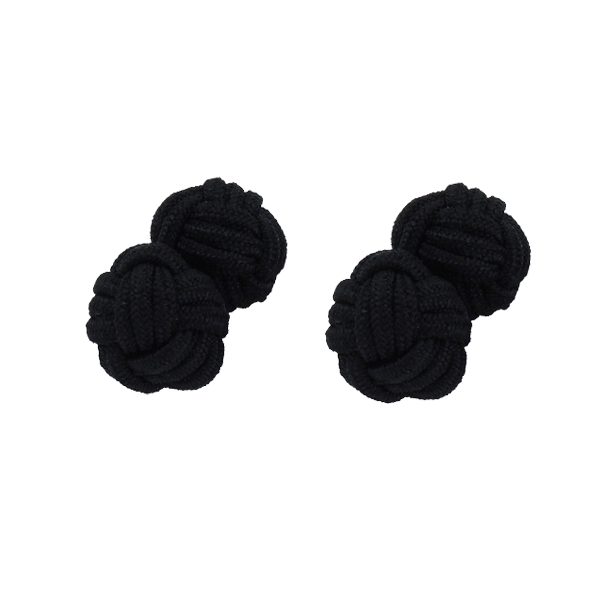 Boutons de manchette en tissu Noir (1)