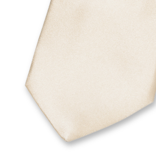Cravate satin blanc cassé (2)