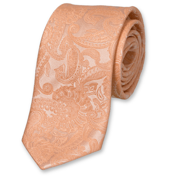 Cravate de Mariage Saumon Rose (1)
