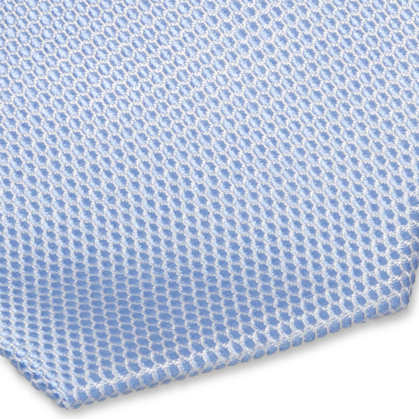 Cravate bleu clair à structure circulaire (2)