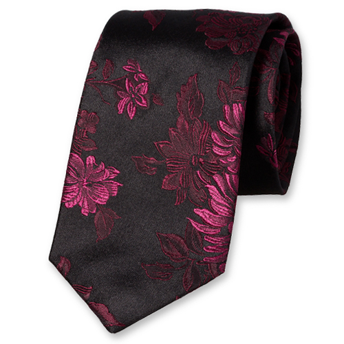 Cravate Rose fleurie (1)