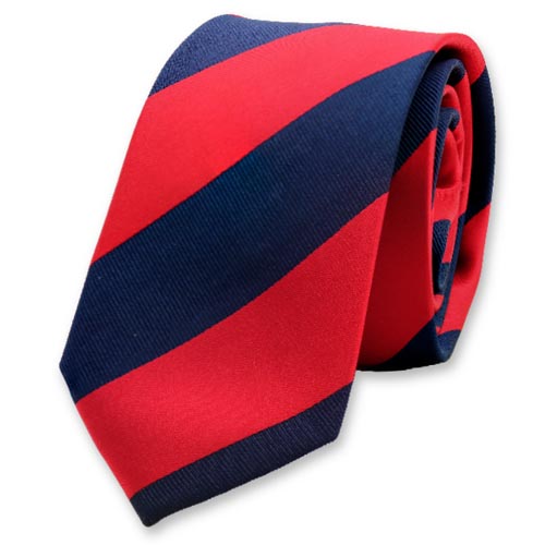 Cravate rouge/bleu foncé (1)