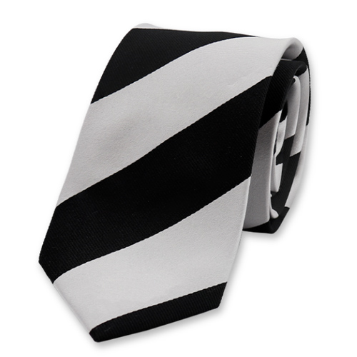 Cravate rayée gris-noir (1)