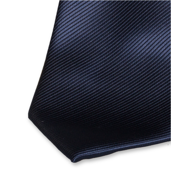 Cravate en polyester bleu foncé (2)