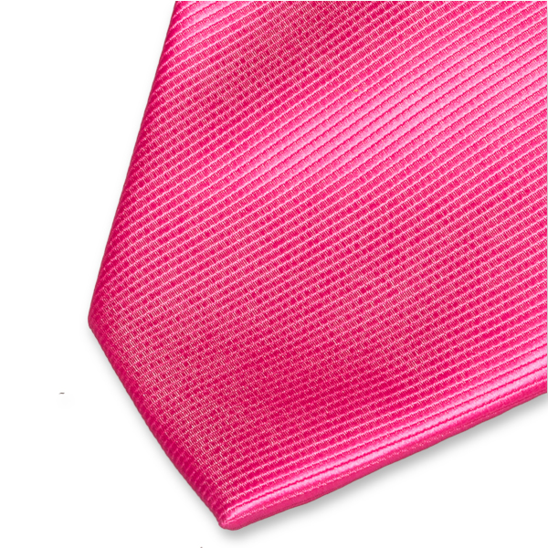 Cravate en polyester rose vif (2)