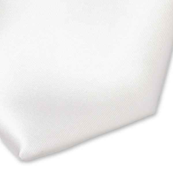 Cravate blanche en satin polyester (2)