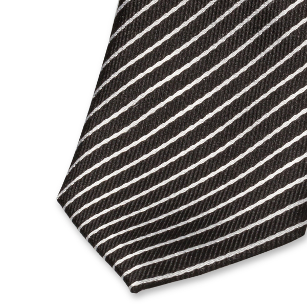 Cravate slim noir et blanc (2)