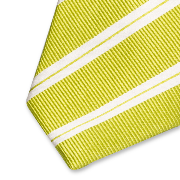 Cravate XL lime/ blanc rayé (2)