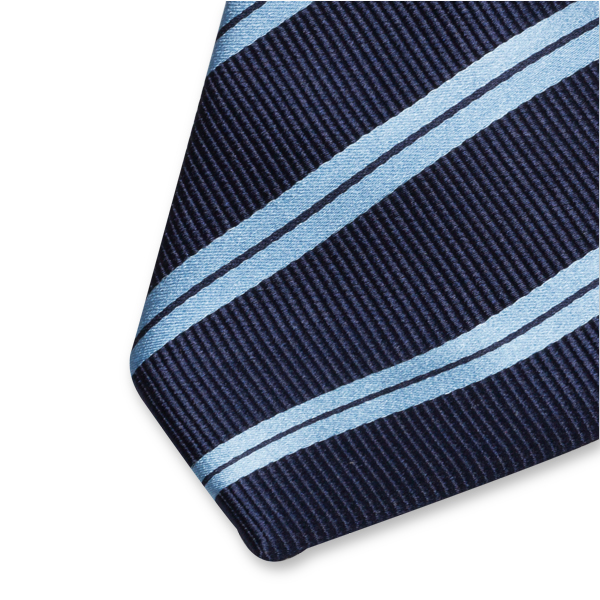 Cravate XL bleu foncé/ bleu rayé (2)