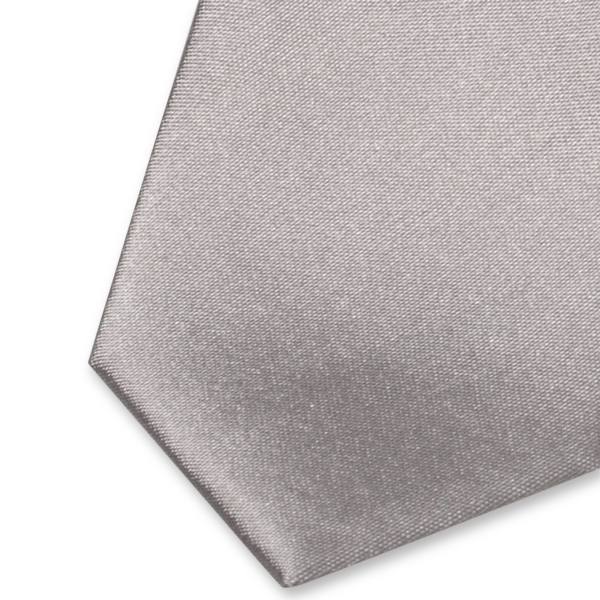 Cravate extra slim en satin grise (2)