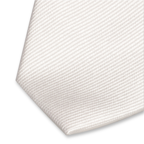 Cravate femme blanche - Soie (2)