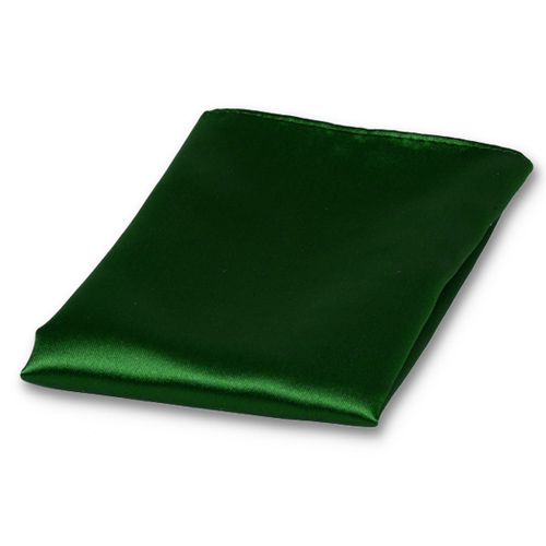 Pochette vert bouteille de satin polyester (1)