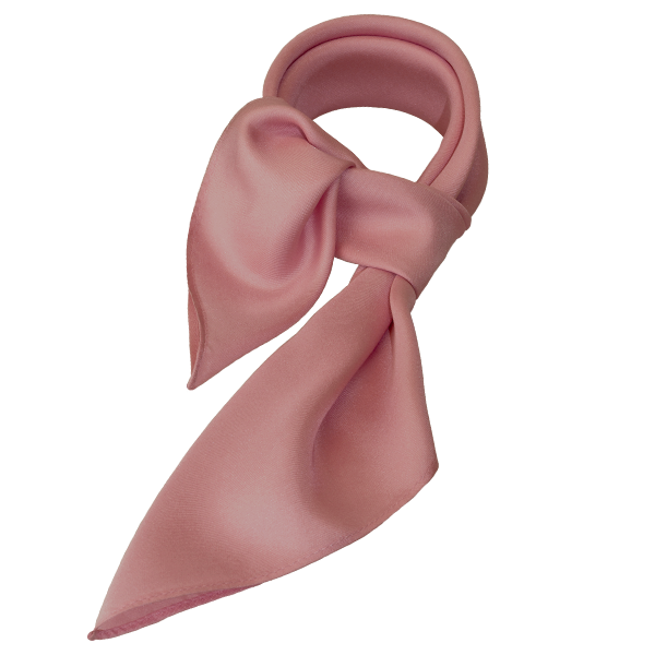 Foulard polyester Vieux Rose - carré (1)