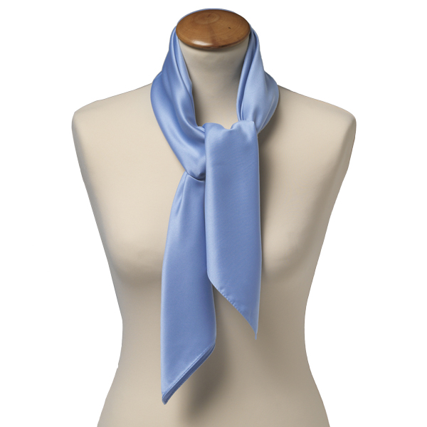 Foulard polyester bleu clair - carré (2)