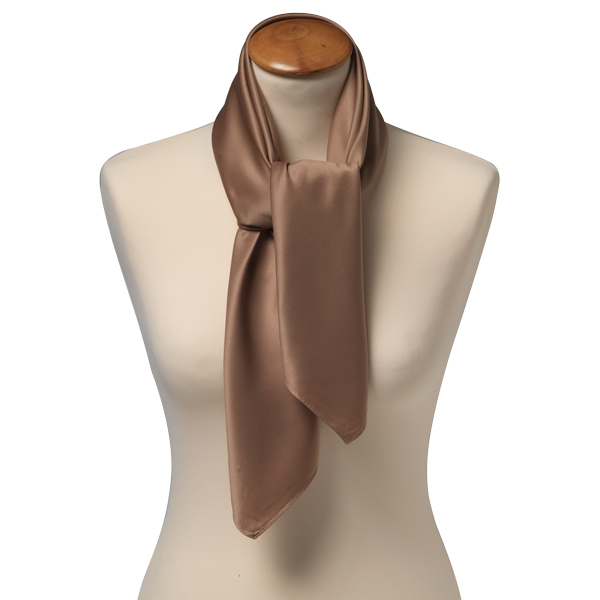 Foulard polyester beige - carré (2)