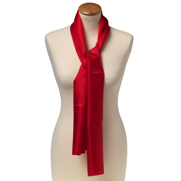 Foulard soie rouge - rectangle (1)