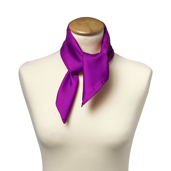 Foulard soie violet - carré (2)