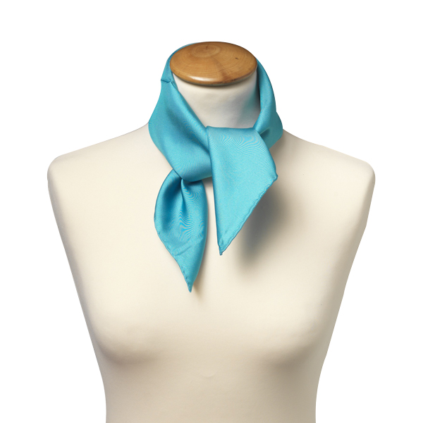 Foulard soie turquoise - carré (2)
