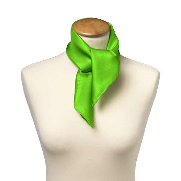 Foulard soie vert pomme carré (2)