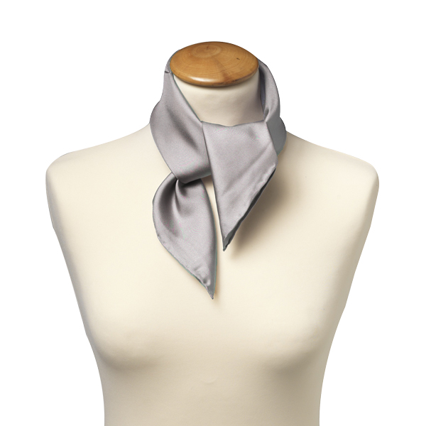 Foulard soie gris - carré (2)