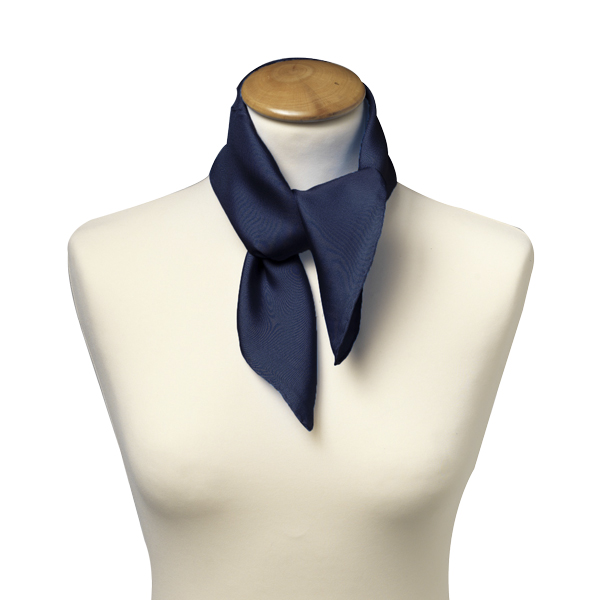 Foulard soie bleu foncé - carré (2)