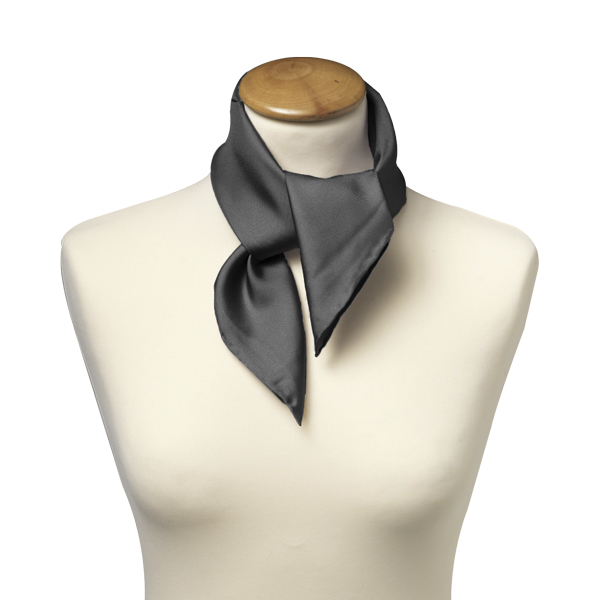 Foulard soie gris foncé - carré (2)