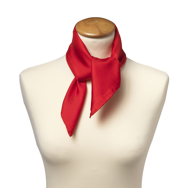 Foulard soie rouge - carré (2)