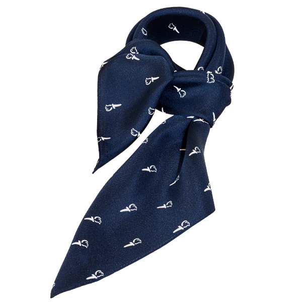 Écharpe en soie bleu foncé - Liberté (1)