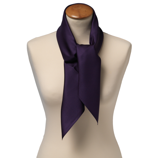 Foulard carré soie uni violet foncé (2)