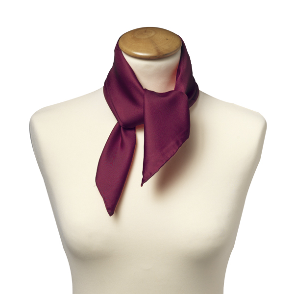 Foulard soie aubergine - carré (2)