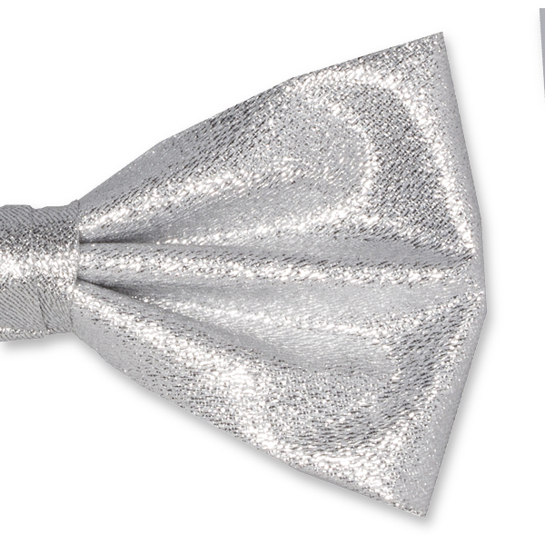 Nœud papillon argent brillant (2)