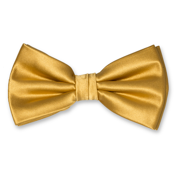 Nœud papillon en polyester doré (1)